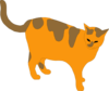 Orange And Brown Cat Clip Art